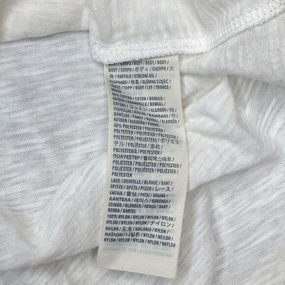 Abercrombie & Fitch Lace Tank Top Double Layer White Cream Women’s size Medium - Picture 8 of 8